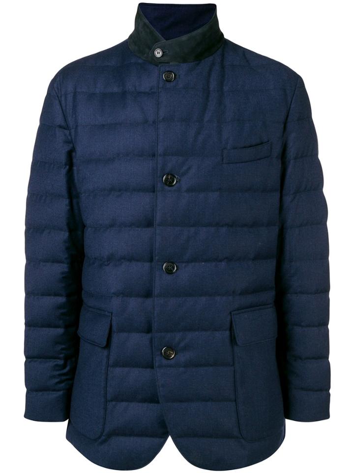 Loro Piana Button Padded Jacket - Blue