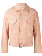 Cmmn Swdn - Austin Western Jacket - Men - Leather/acetate/viscose - 46, Pink/purple, Leather/acetate/viscose