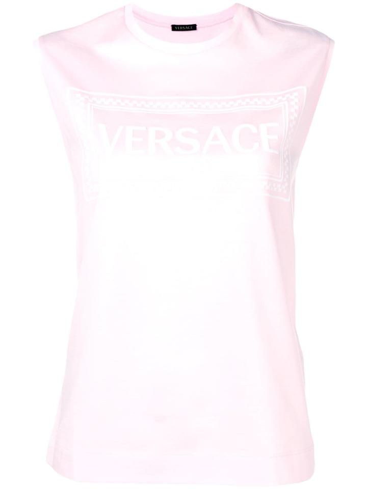 Versace 90s Vintage Logo T-shirt - Pink
