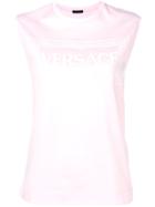 Versace 90s Vintage Logo T-shirt - Pink