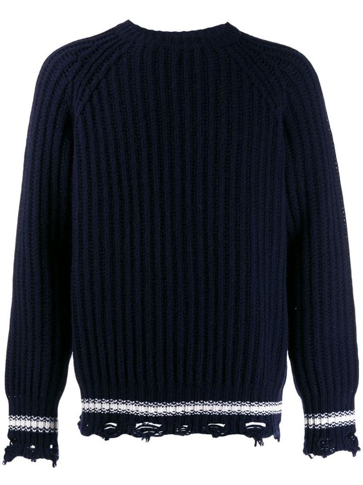 Golden Goose Contrast Trim Jumper - Blue