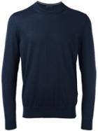 Z Zegna Plain Sweatshirt, Men's, Size: Small, Blue, Wool