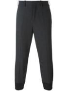 Neil Barrett Tapered Tailored Trousers, Men's, Size: 52, Grey, Cotton/polyester/spandex/elastane/virgin Wool