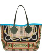 Burberry The Giant Reversible Tote In Archive Scarf Print Cotton -