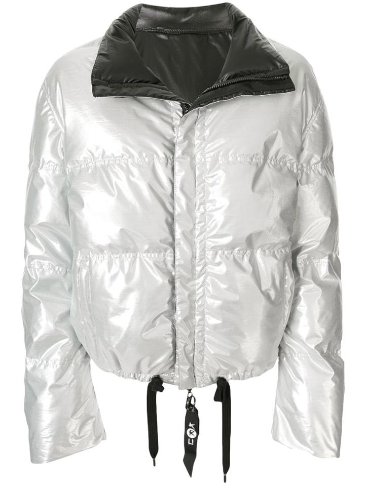 Kru Reversible Down Puffer Jacket - Silver