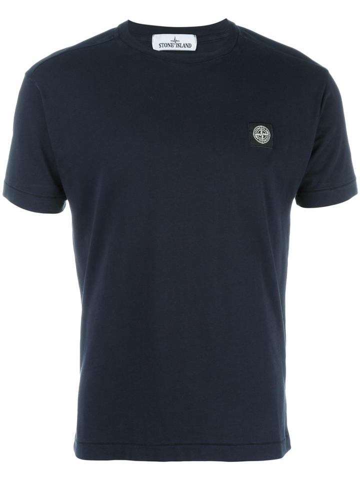 Stone Island Chest Patch T-shirt, Men's, Size: Xl, Blue, Cotton