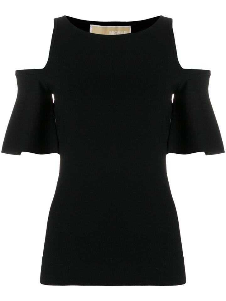 Michael Michael Kors Cold Shoulder Blouse - Black