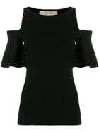 Michael Michael Kors Cold Shoulder Blouse - Black