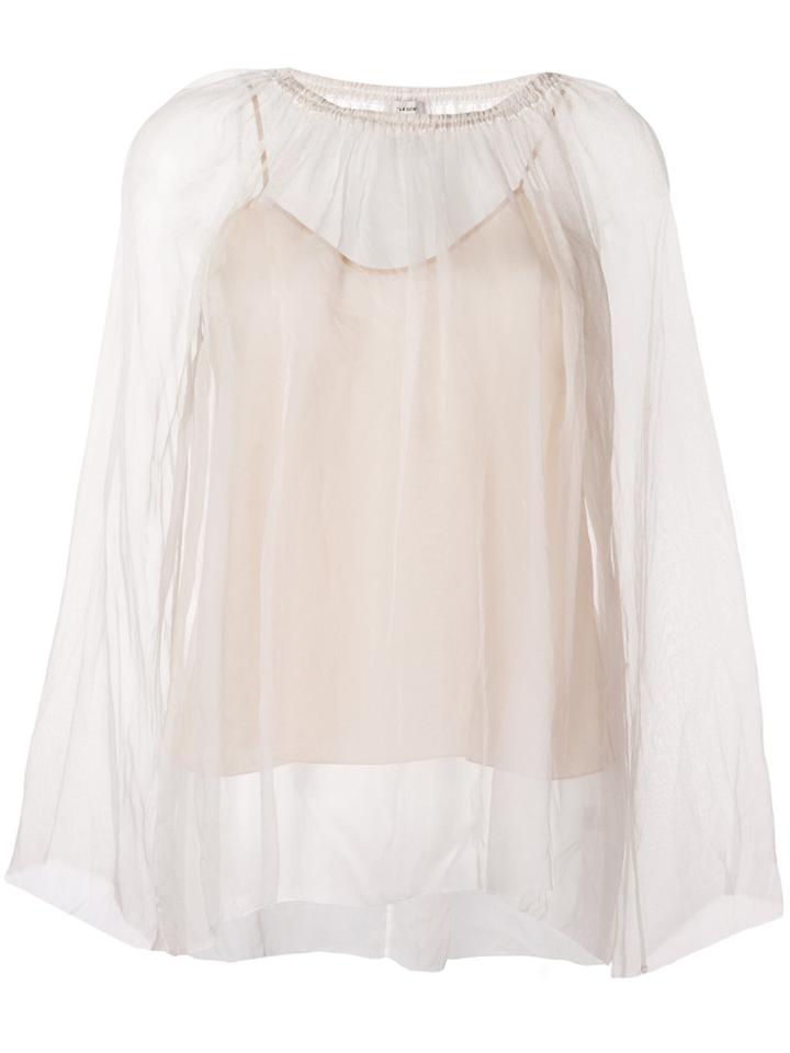 Forte Forte Sheer Layered Blouse - White