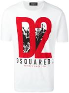 Dsquared2 Partyes Logo T-shirt, Men's, Size: Large, White, Cotton