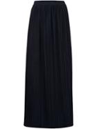 Adam Lippes Fine Pleated Wrap Skirt, Women's, Size: 4, Blue, Viscose