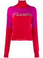 Frankie Morello Embellished Logo Jumper - Red