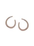 Maha Lozi 14kt Rose Gold Zesten Earrings - White