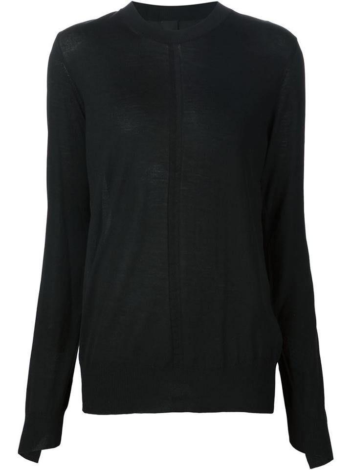 Vera Wang Habotai Back Jumper, Women's, Size: Xs, Black, Silk/wool