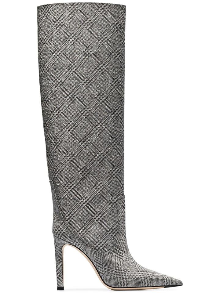 Jimmy Choo Mavis 100 Knee Boots - Silver