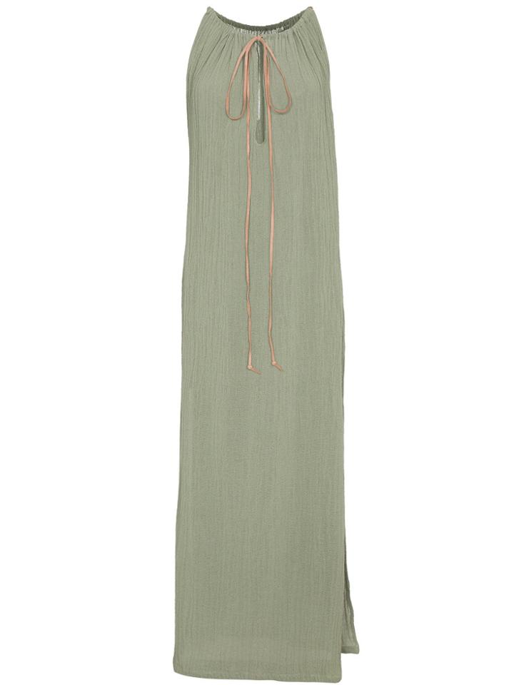 Caravana High Neck Beach Dress - Green