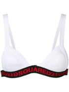 Dsquared2 Hashtag Tape Bikini Top - White