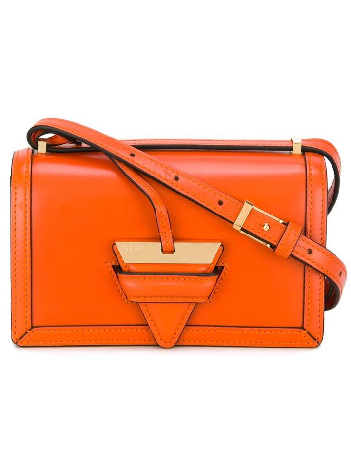 Loewe Barcelona Crossbody Bag, Women's, Yellow/orange, Calf Leather