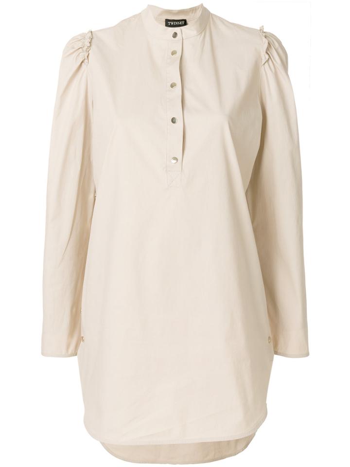Twin-set Puff Shoulder Shirt - Nude & Neutrals