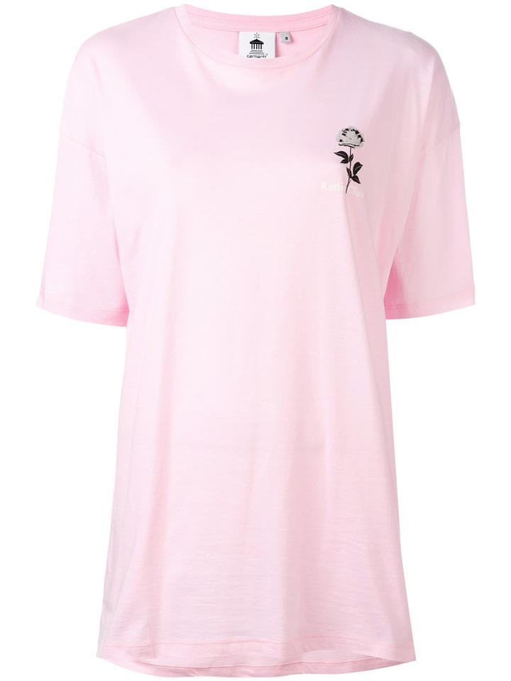 Carhartt - Radio Club Oversized T-shirt - Women - Cotton - S, Pink/purple, Cotton