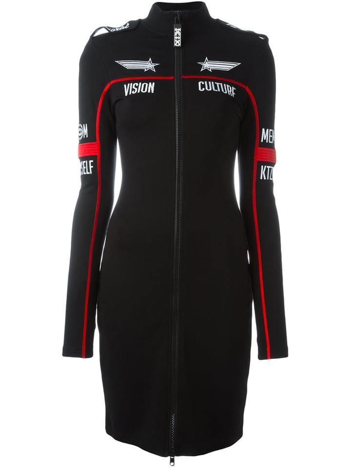 Ktz 'vision Culture' Dress, Women's, Size: Large, Black, Cotton/nylon/spandex/elastane