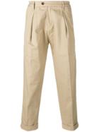 Levi's: Made & Crafted Pleated Detail Cropped Trousers - Nude &