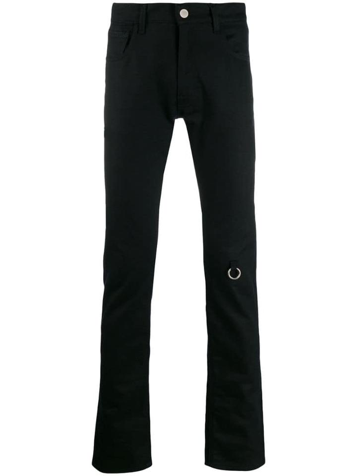 Raf Simons Slim-fit 4 Rings Jeans - Silver