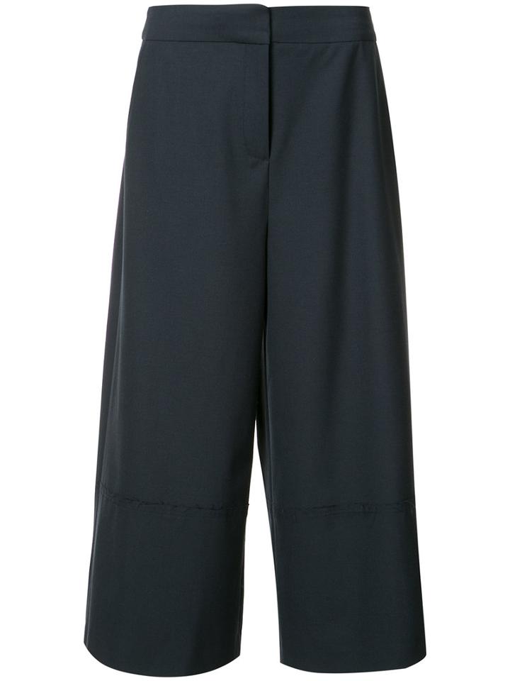 Grey Jason Wu Cropped Pants, Women's, Size: 2, Blue, Wool
