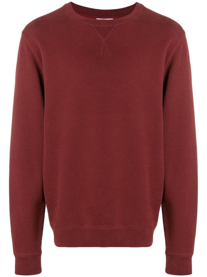 Sunspel Crewneck Sweatshirt - Red