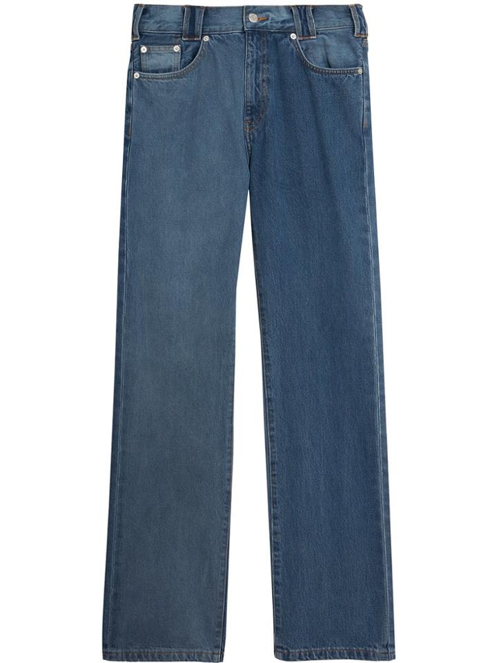 Burberry Straight Fit Two-tone Jeans - Blue