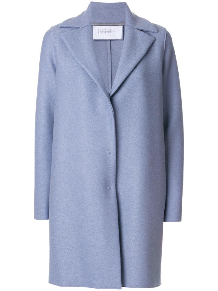 Harris Wharf London Single-breasted Coat - Blue