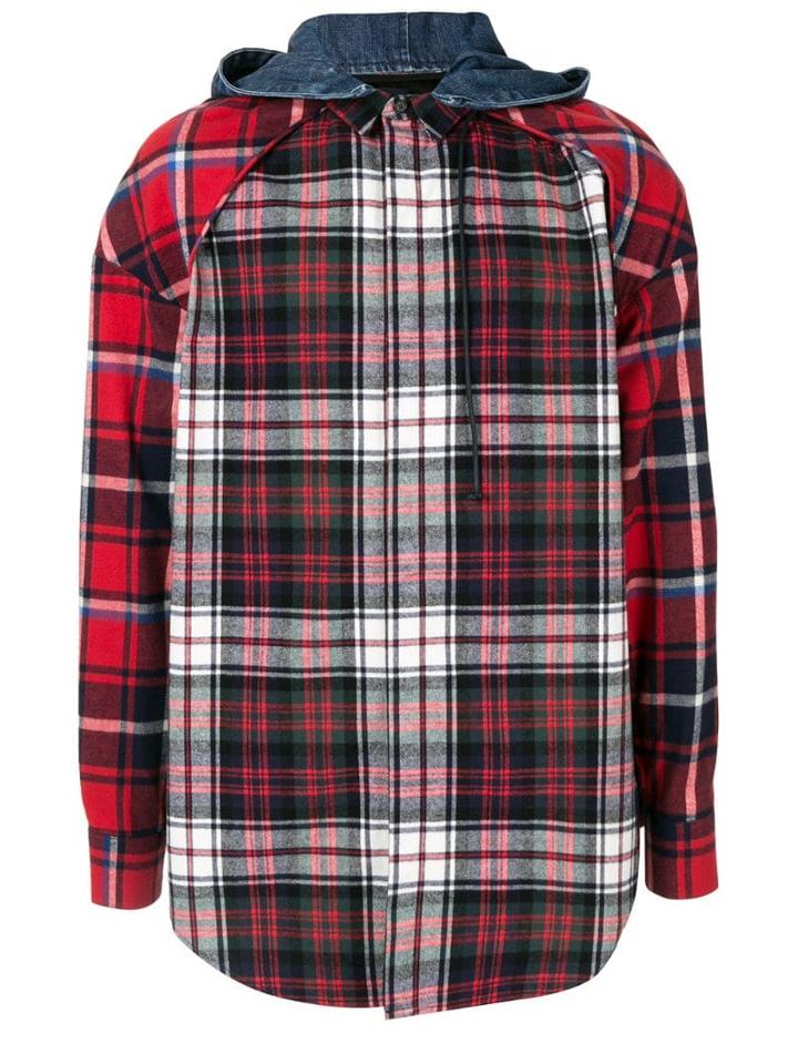 Juun.j Check Print Shirt - Red