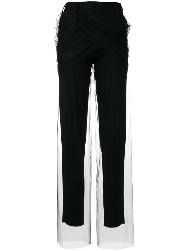 Y / Project Tulle Embellished Trousers - Black