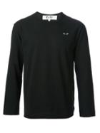 Comme Des Garçons Play - Embroidered Heart T-shirt - Men - Cotton - L, Black, Cotton