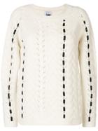 Twin-set Cable Knit Sweater - White