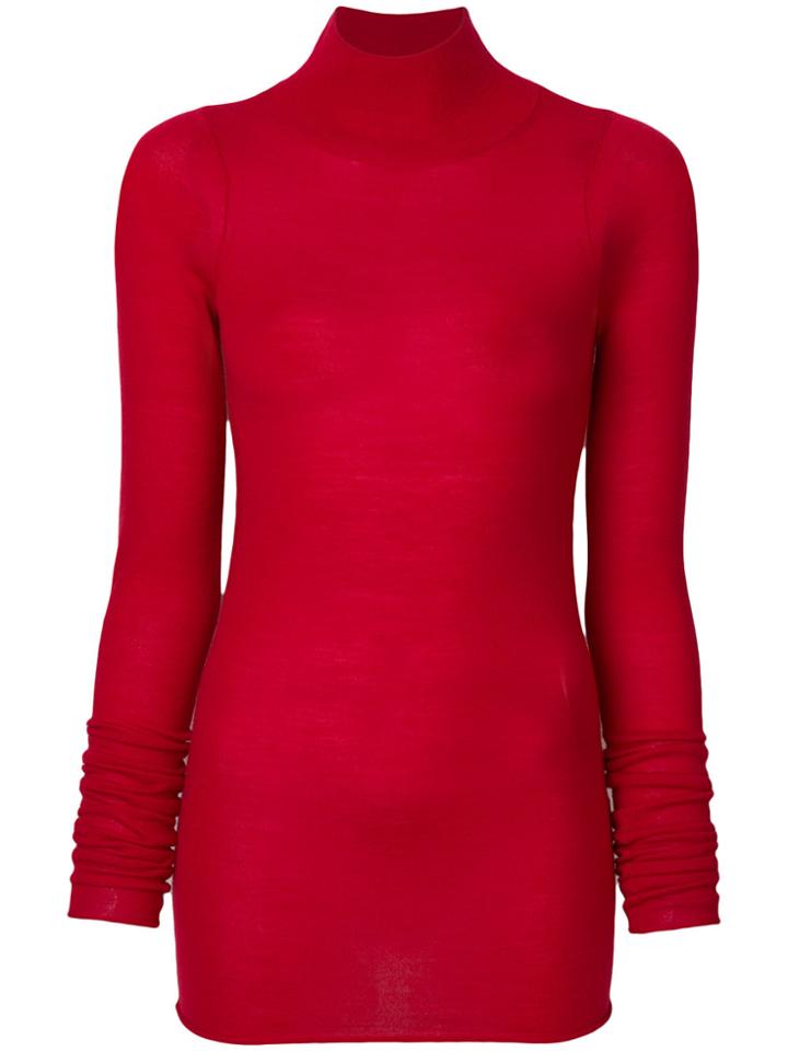 Joseph Turtleneck Jumper - Red