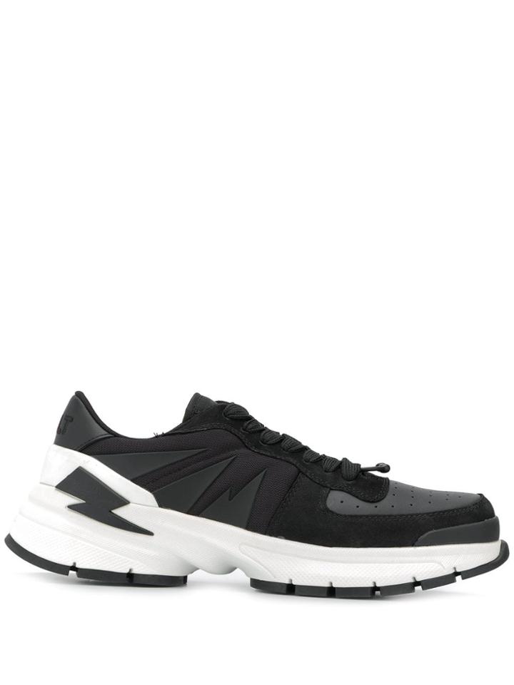 Neil Barrett Tiger Bolt Sneakers - Black
