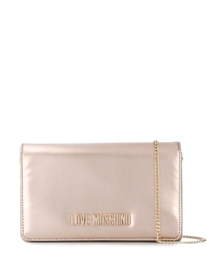 Love Moschino Logo Cross-body Bag - Gold