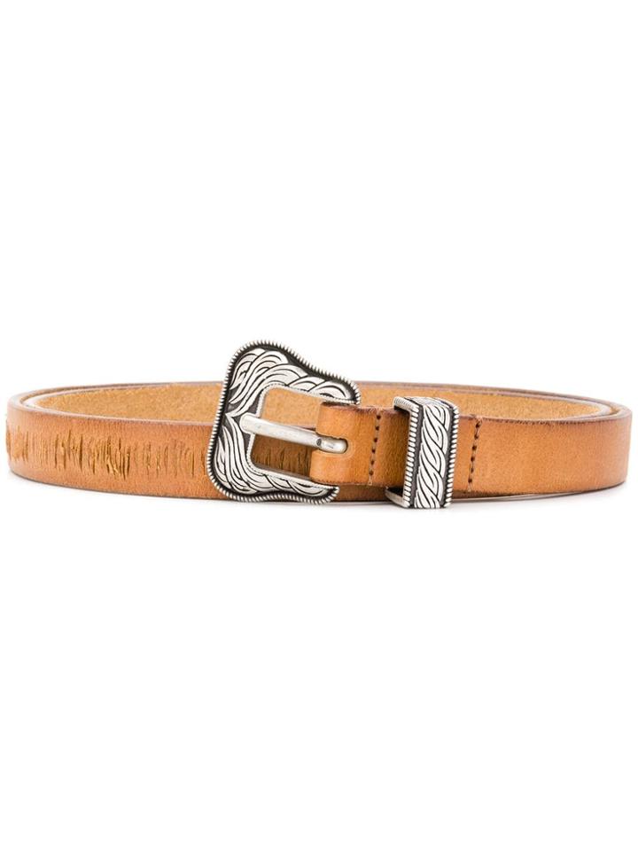 Htc Los Angeles Western Buckle Belt - Brown