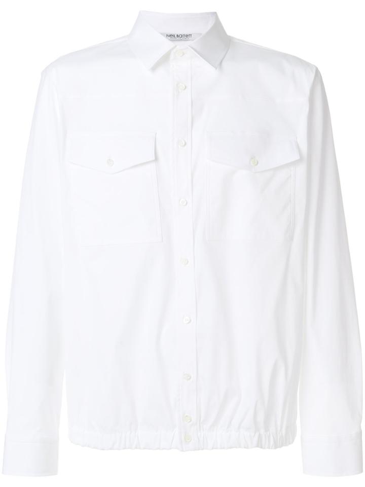 Neil Barrett Elasticated Hem Shirt - White