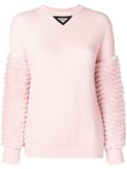 Mr & Mrs Italy Panelled Sweater - Pink & Purple