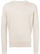 Canali Shoulder Patch Jumper - Nude & Neutrals