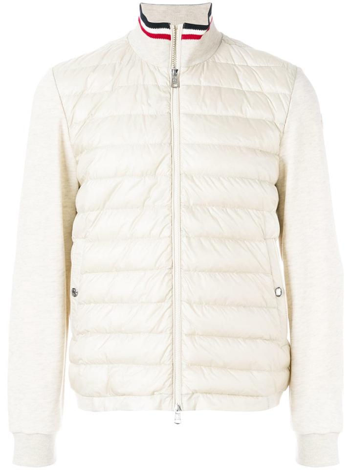 Moncler Padded Sweatshirt Jacket - Neutrals
