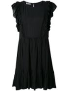 Zadig & Voltaire - Ruffled Flared Mini Dress - Women - Viscose - Xs, Black, Viscose
