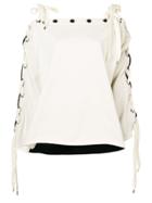 Philosophy Di Lorenzo Serafini Lace-up Sleeves Detail Jumper - Black