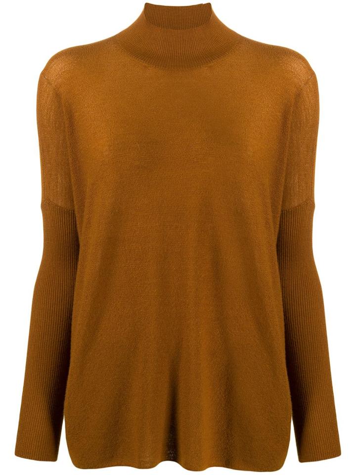 Gentry Portofino Cashmere Turtleneck Jumper - Brown