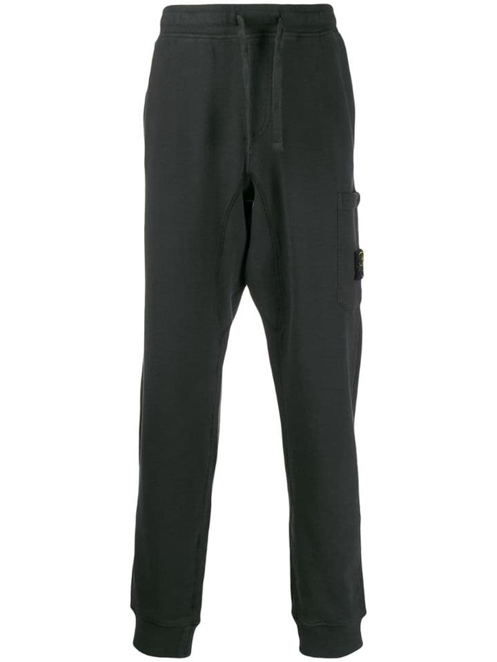 Stone Island Logo Track Trousers - Grey