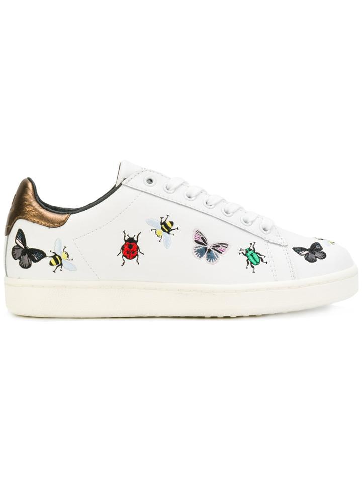 Moa Master Of Arts Bug Embroidered Sneakers - White