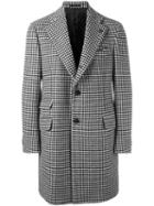 Gabriele Pasini Houndstooth Pattern Coat, Men's, Size: 48, Black, Wool/viscose/cupro