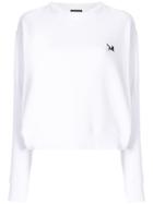 Calvin Klein 205w39nyc Embroidered Logo Detail Jumper - White